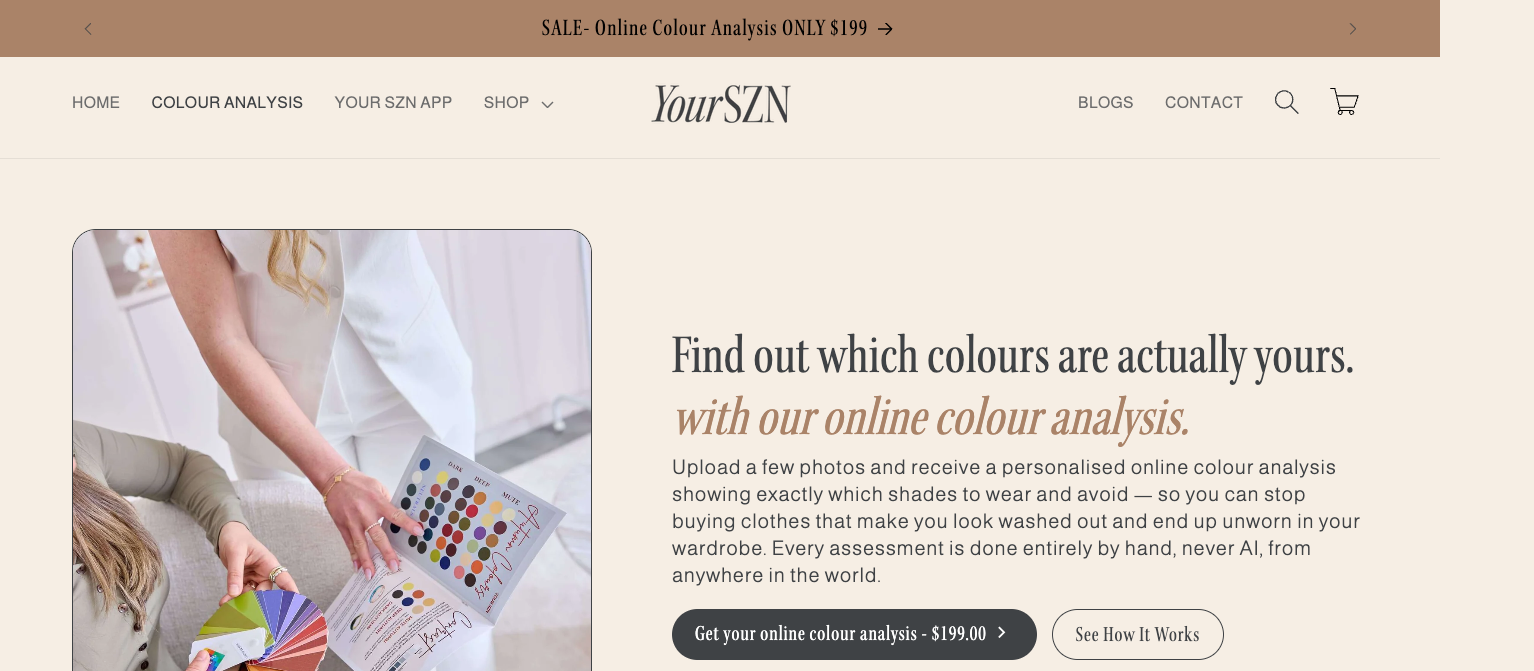 Online colour analysis